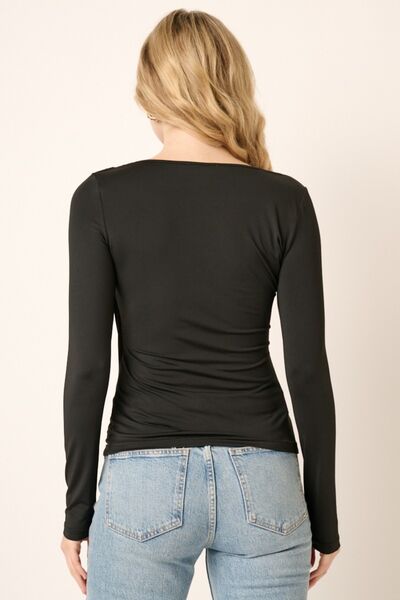 Mittoshop Ruched Long Sleeve Slim Top - EMMY