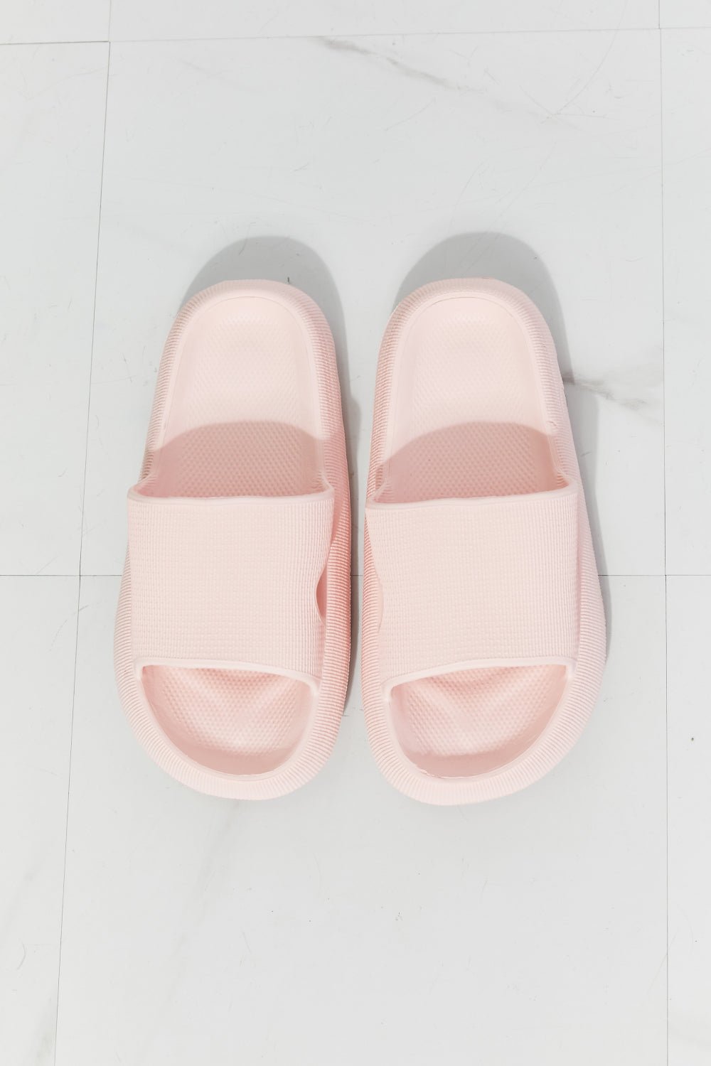 MMShoes Arms Around Me Open Toe Pink Slide - EMMY
