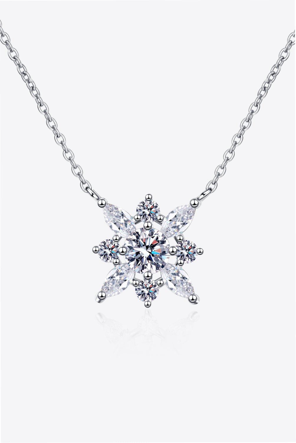 Moissanite Rhodium-Plated Necklace - EMMY