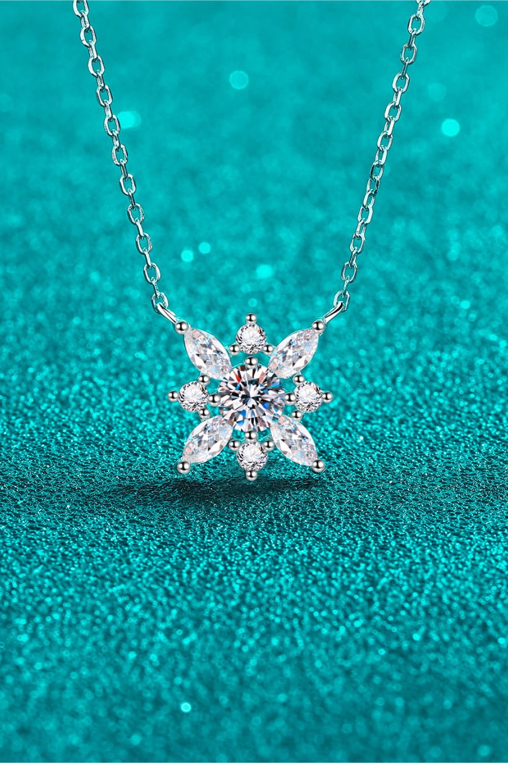 Moissanite Rhodium-Plated Necklace - EMMY