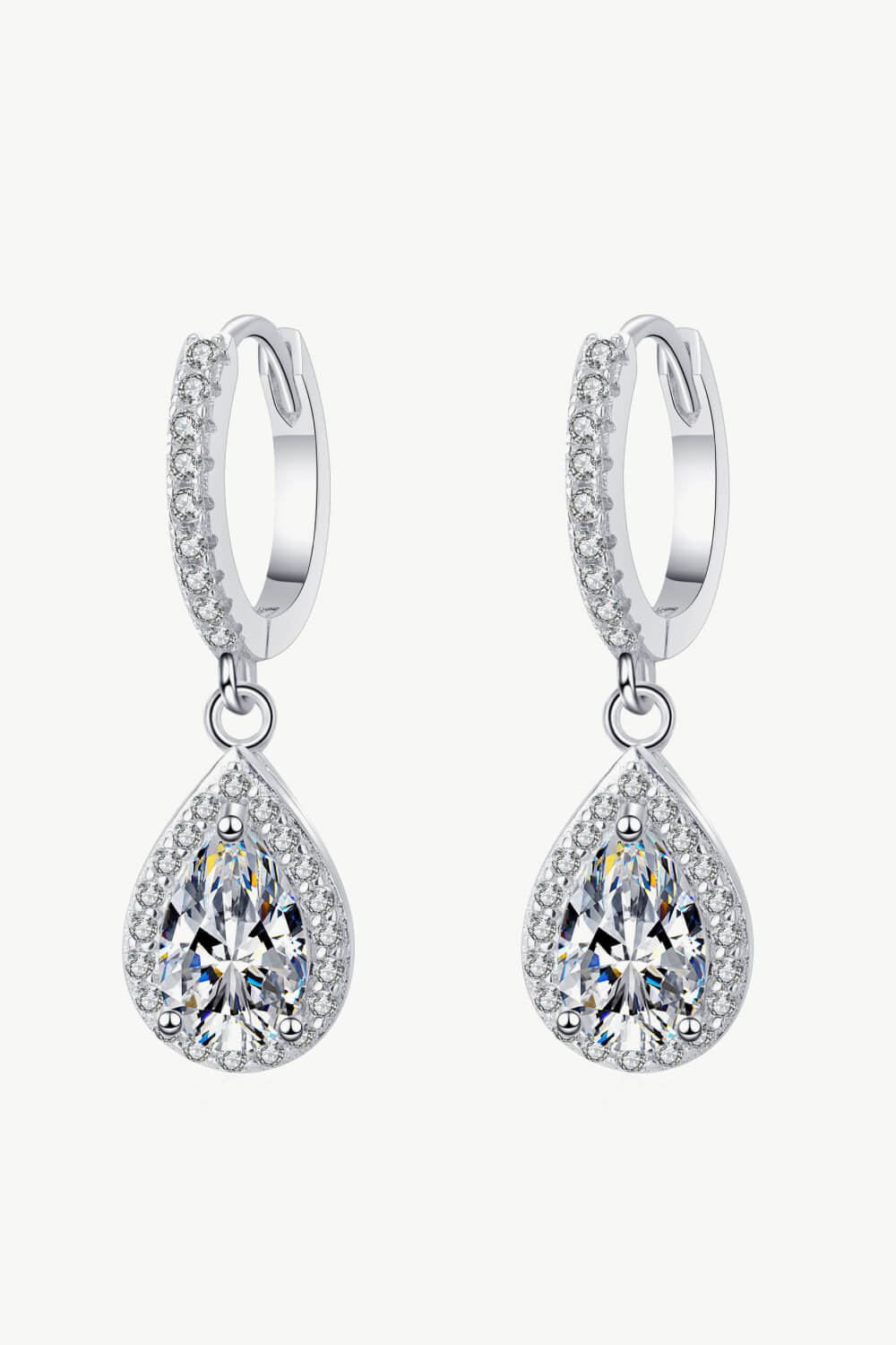 Moissanite Teardrop Earrings - EMMY