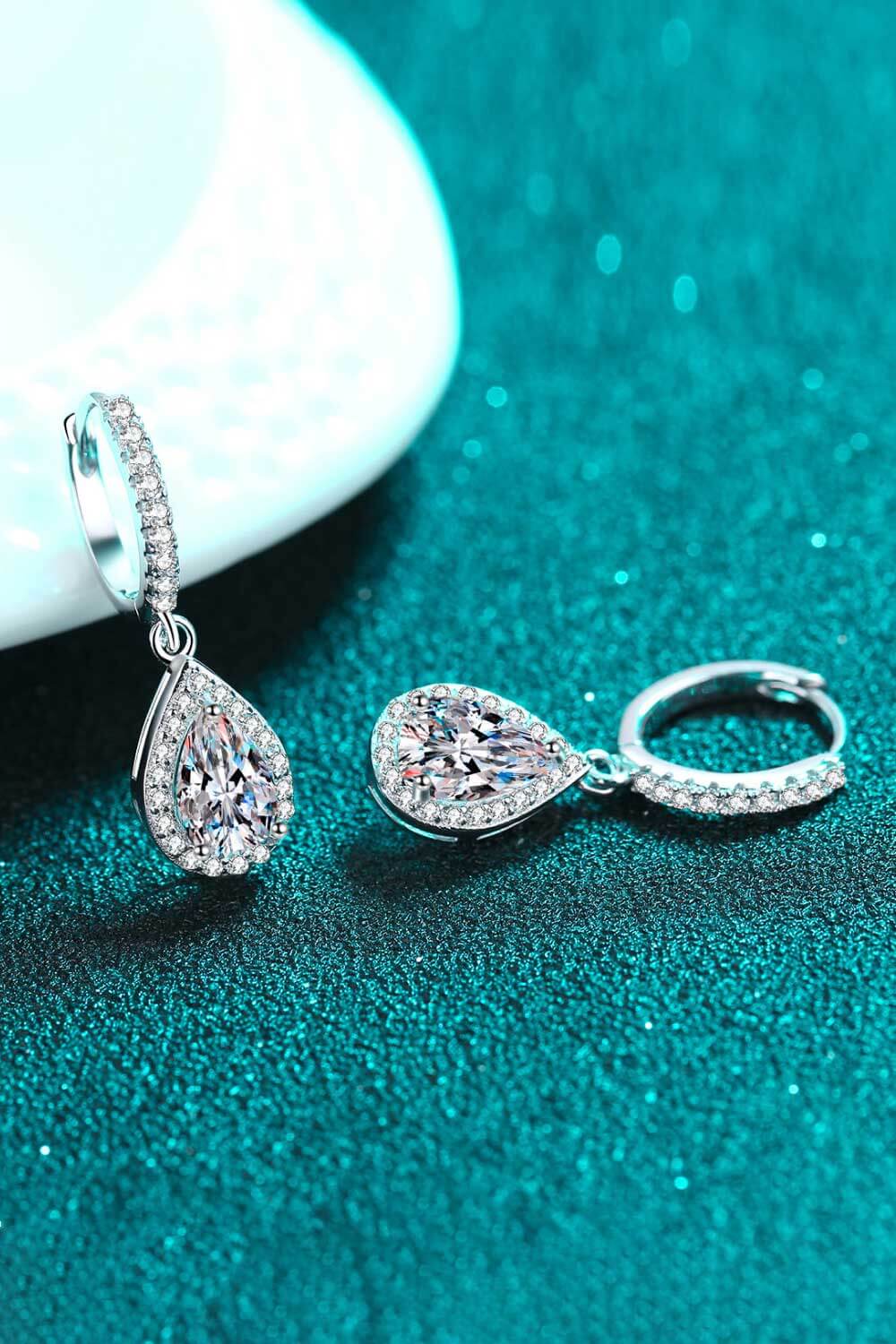 Moissanite Teardrop Earrings - EMMY