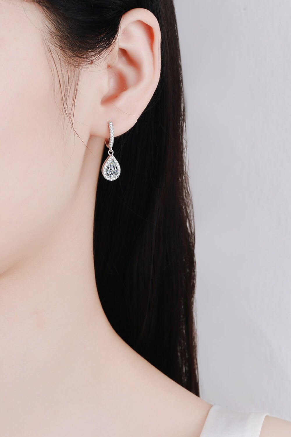 Moissanite Teardrop Earrings - EMMY