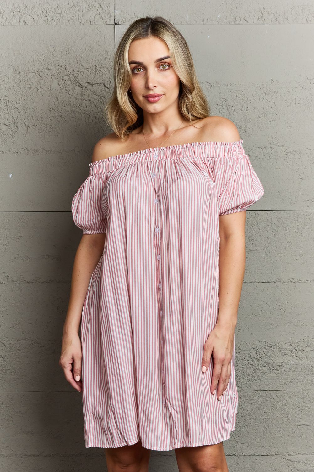 Ninexis Show Compassion Off The Shoulder Mini Dress - EMMY