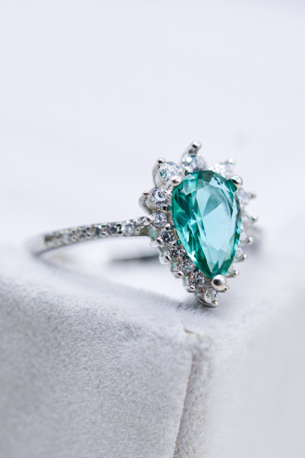 Paraiba Tourmaline Pear Shape Ring - EMMY