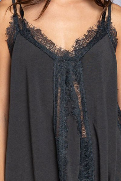 POL Lace Detail V-Neck Cami - EMMY