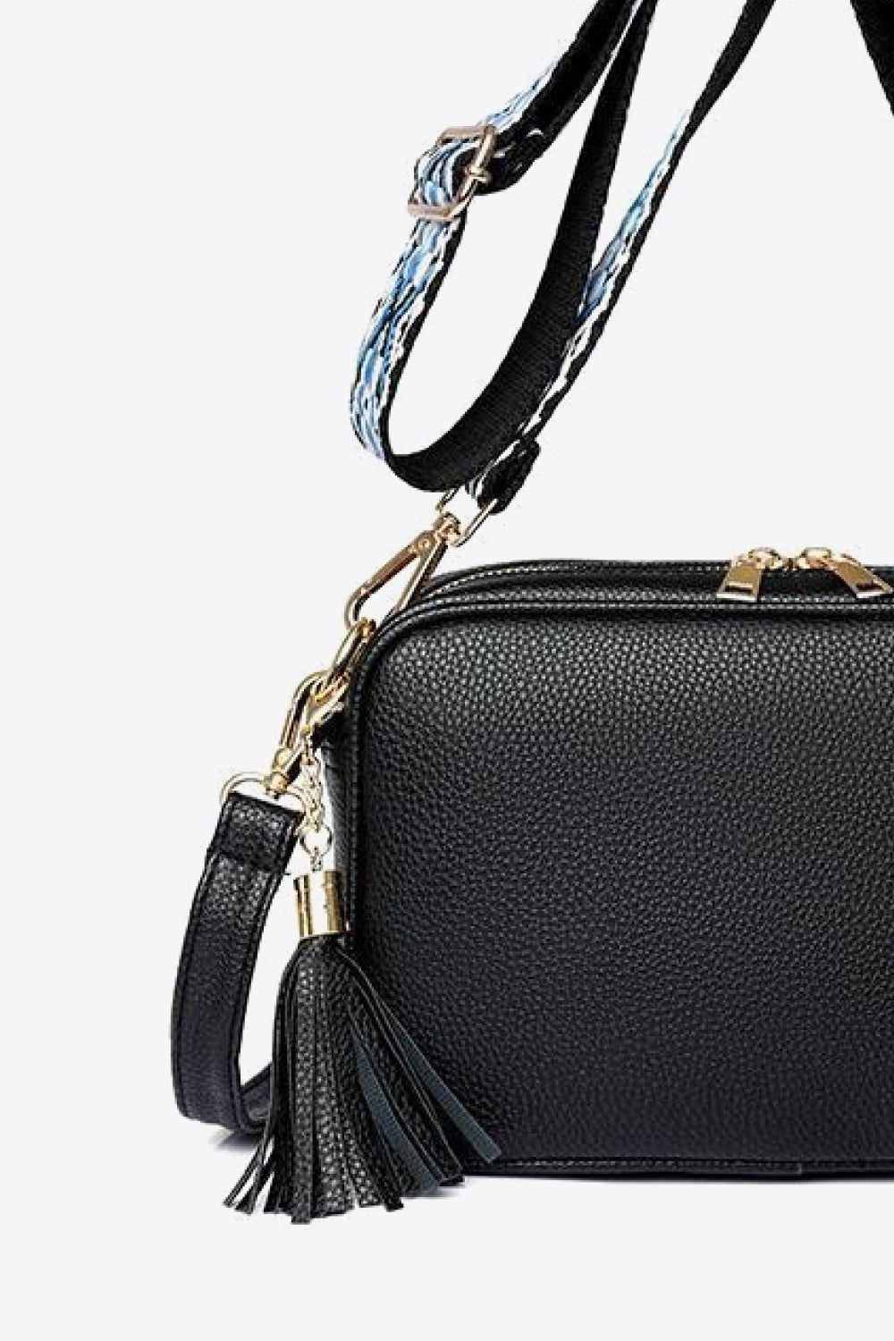 PU Leather Tassel Crossbody Bag - EMMY