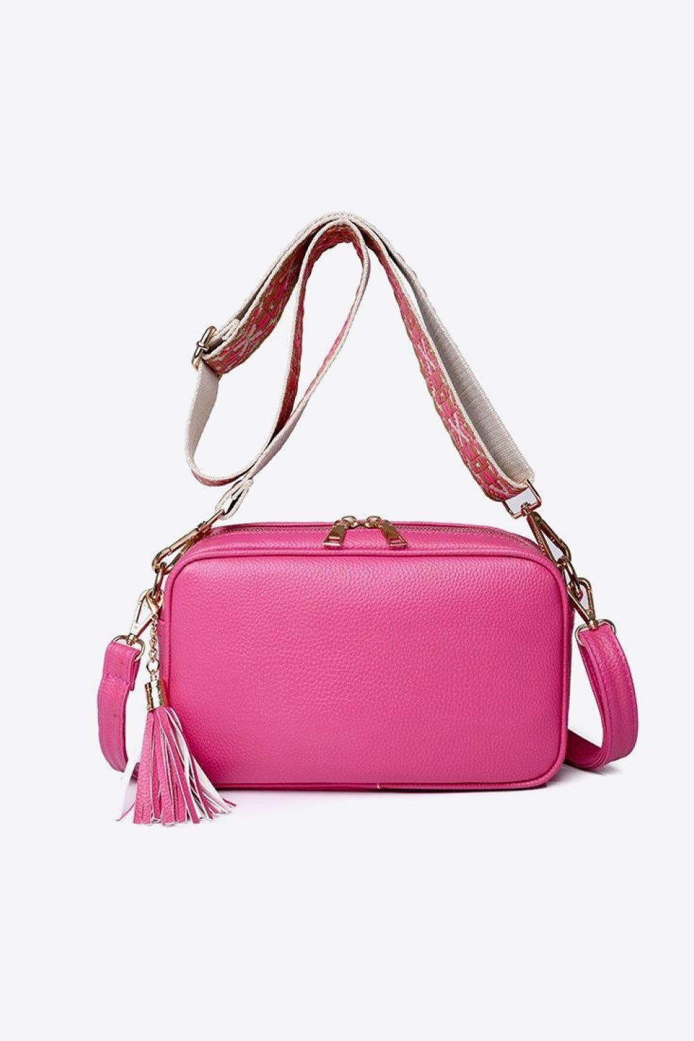 PU Leather Tassel Crossbody Bag - EMMY