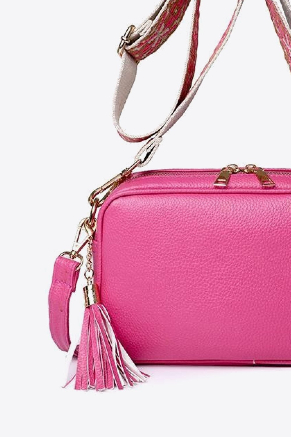 PU Leather Tassel Crossbody Bag - EMMY