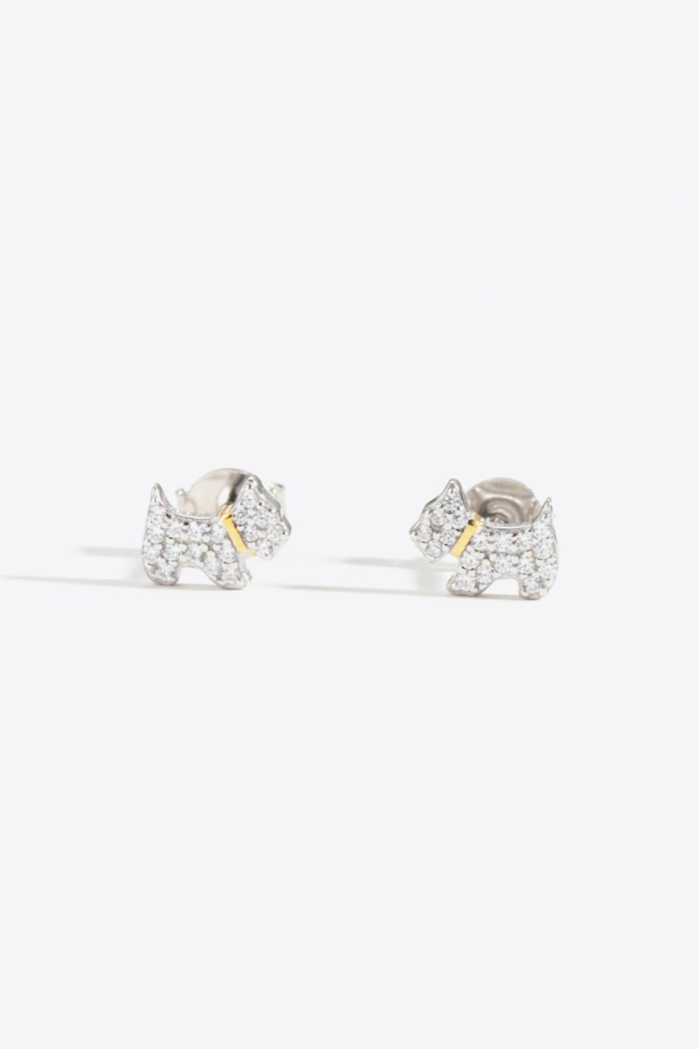 Puppy Zircon 925 Sterling Silver Stud Earrings - EMMY