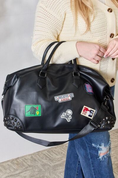 SHOMICO Rivet Detail Patch Handbag - EMMY
