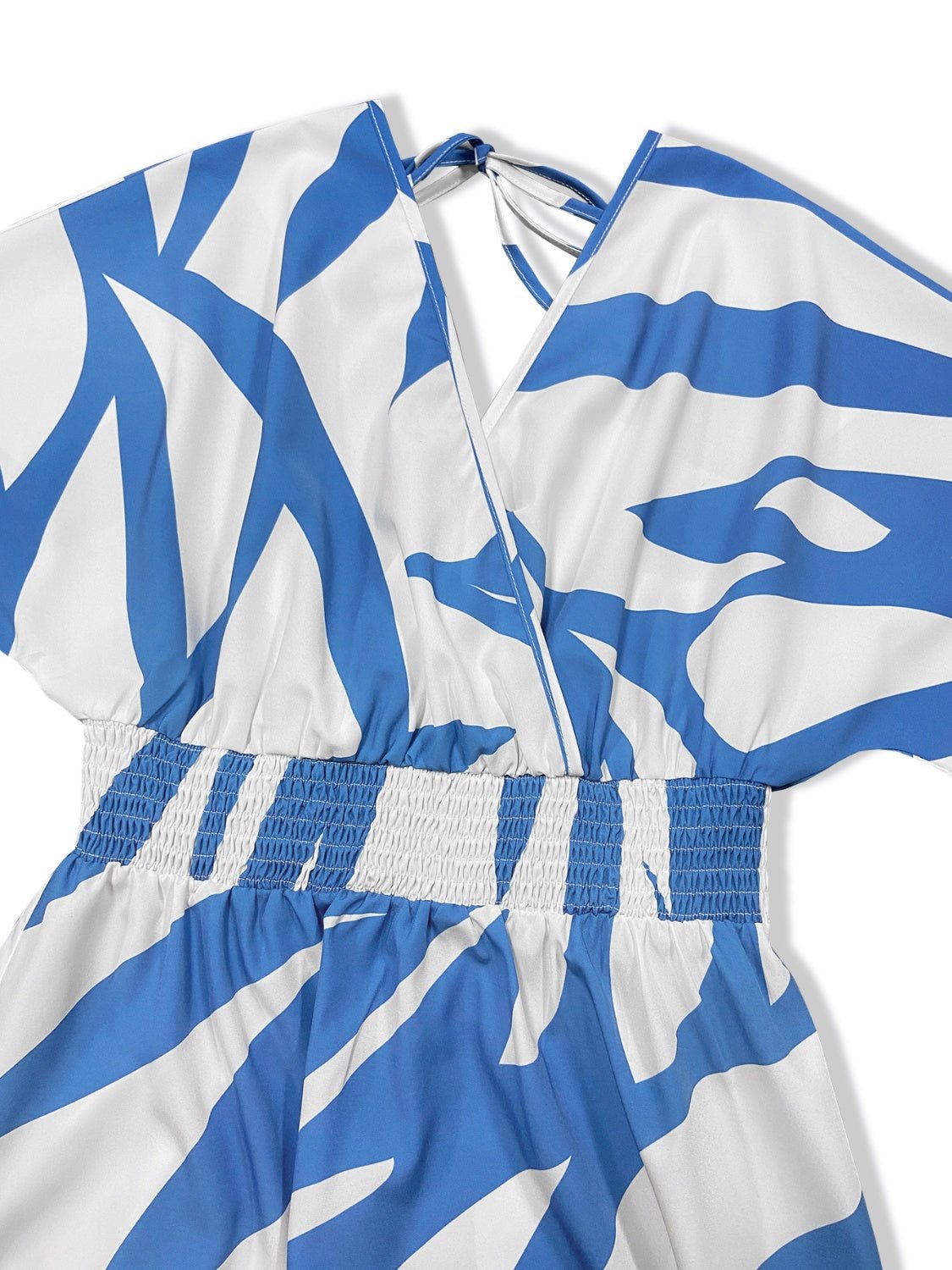 Slit Printed Surplice Maxi Dress - EMMY