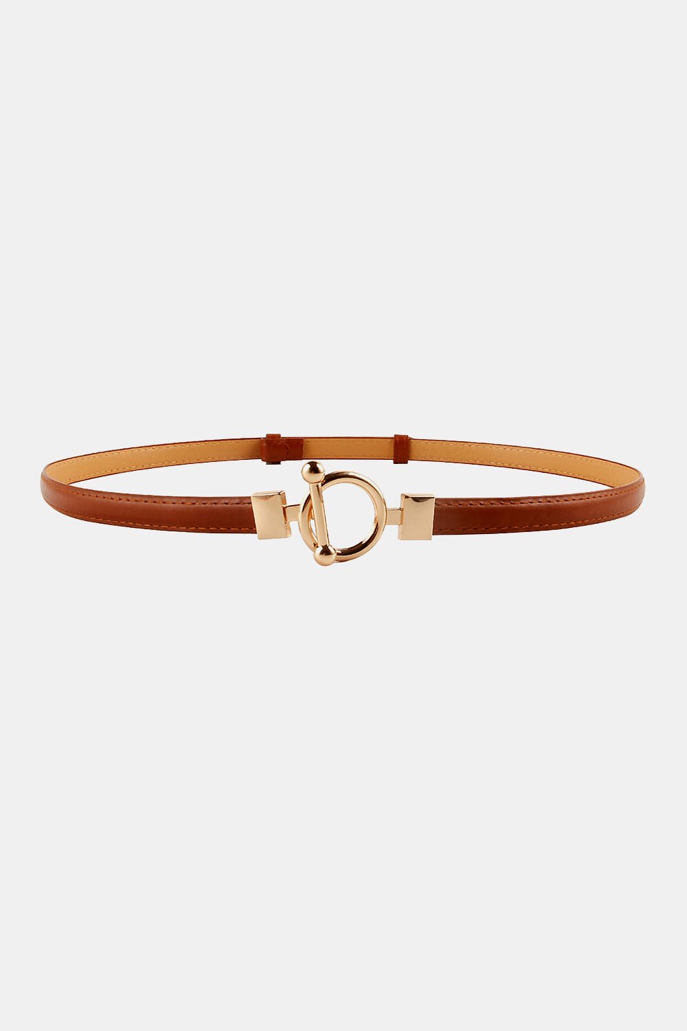 Toggle Buckle Skinny PU Belt - EMMY