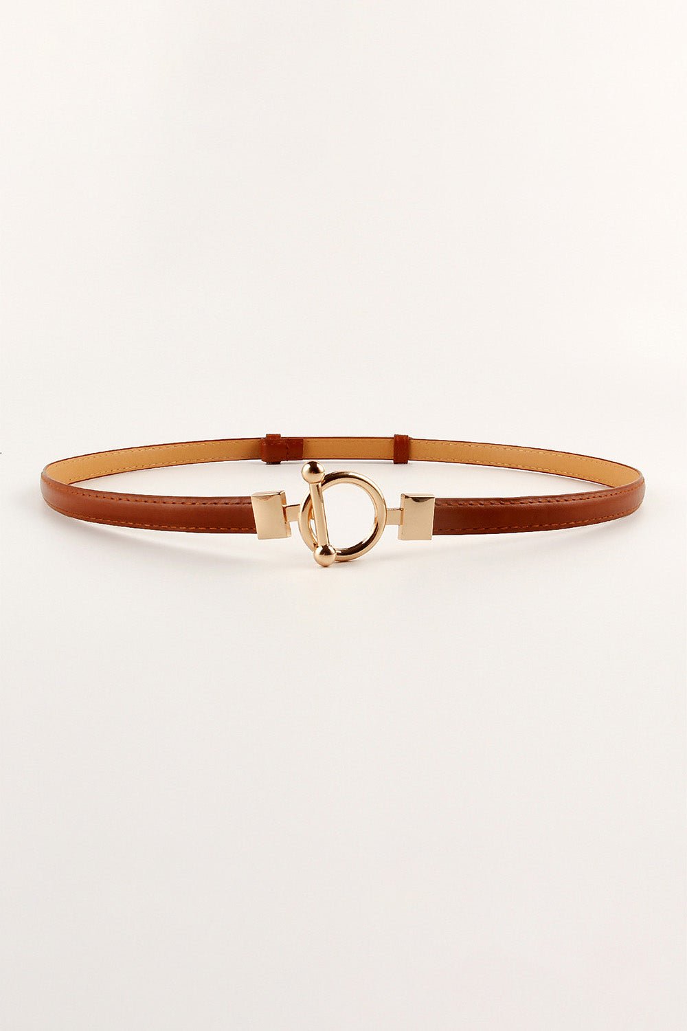 Toggle Buckle Skinny PU Belt - EMMY