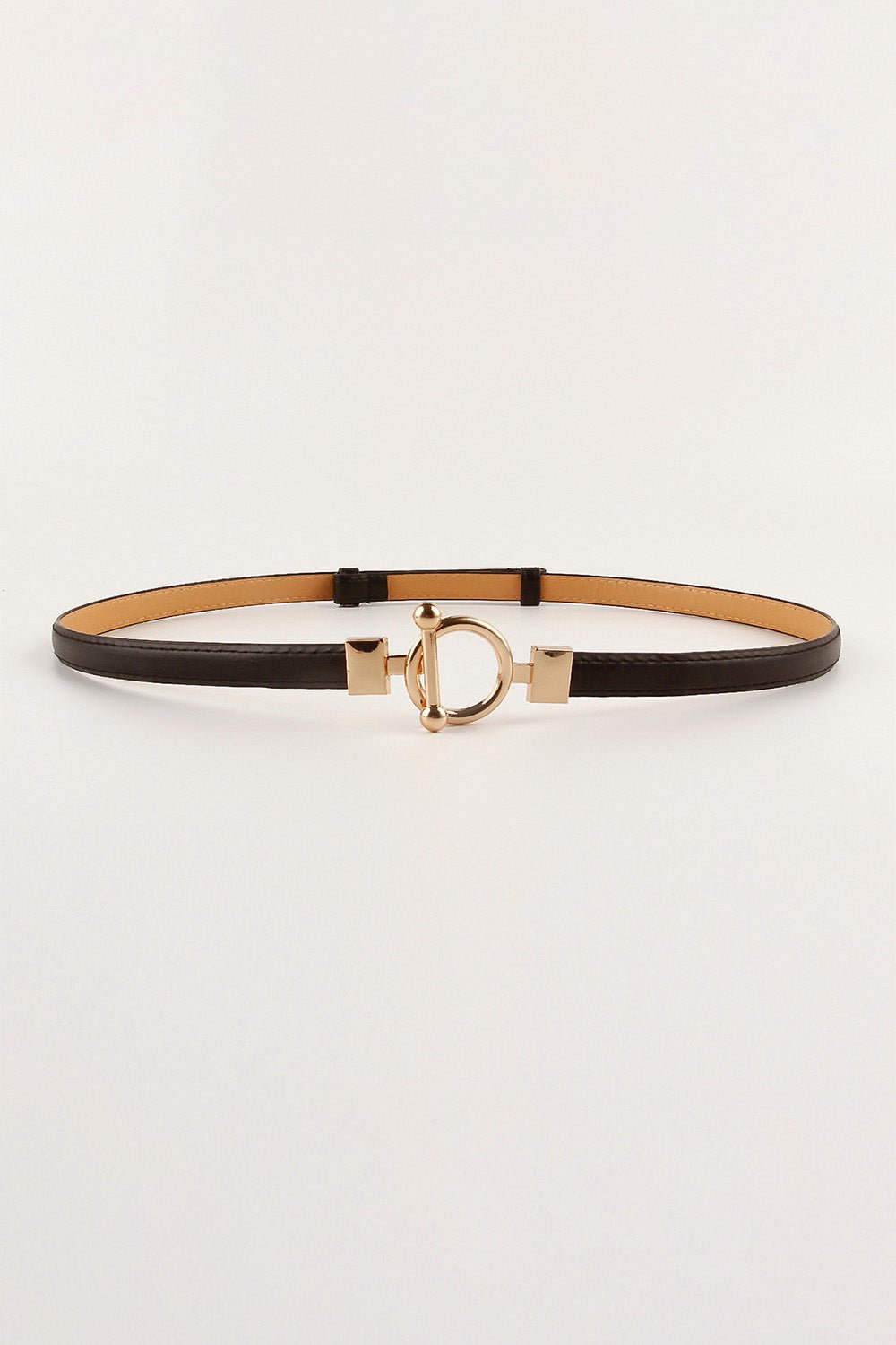 Toggle Buckle Skinny PU Belt - EMMY