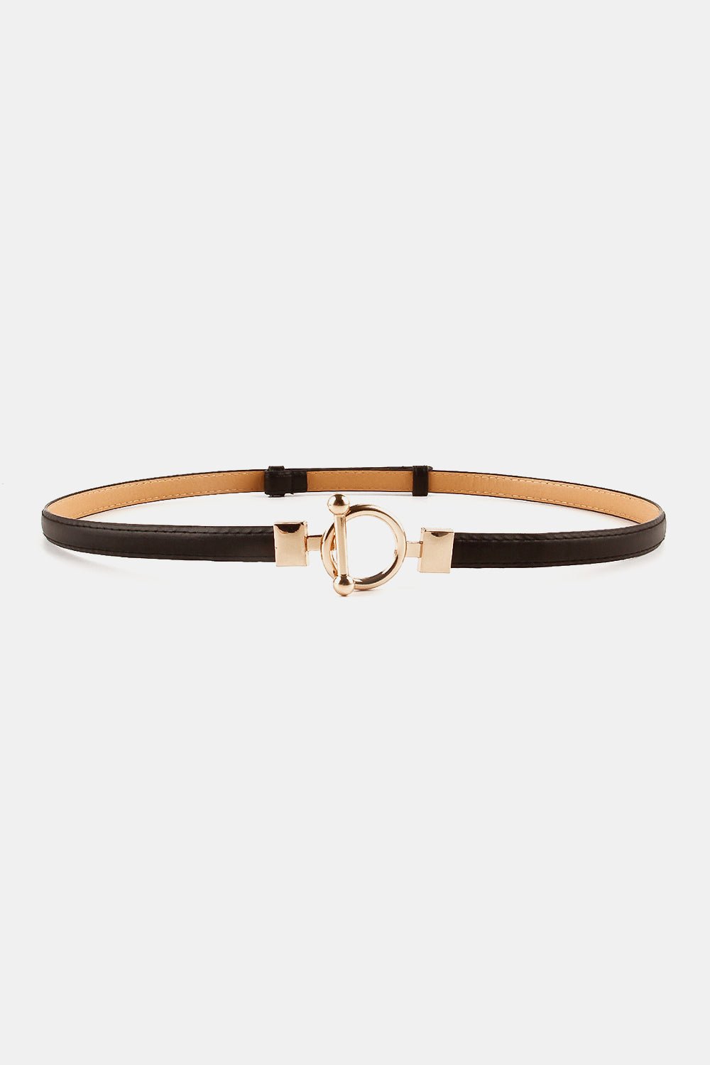 Toggle Buckle Skinny PU Belt - EMMY