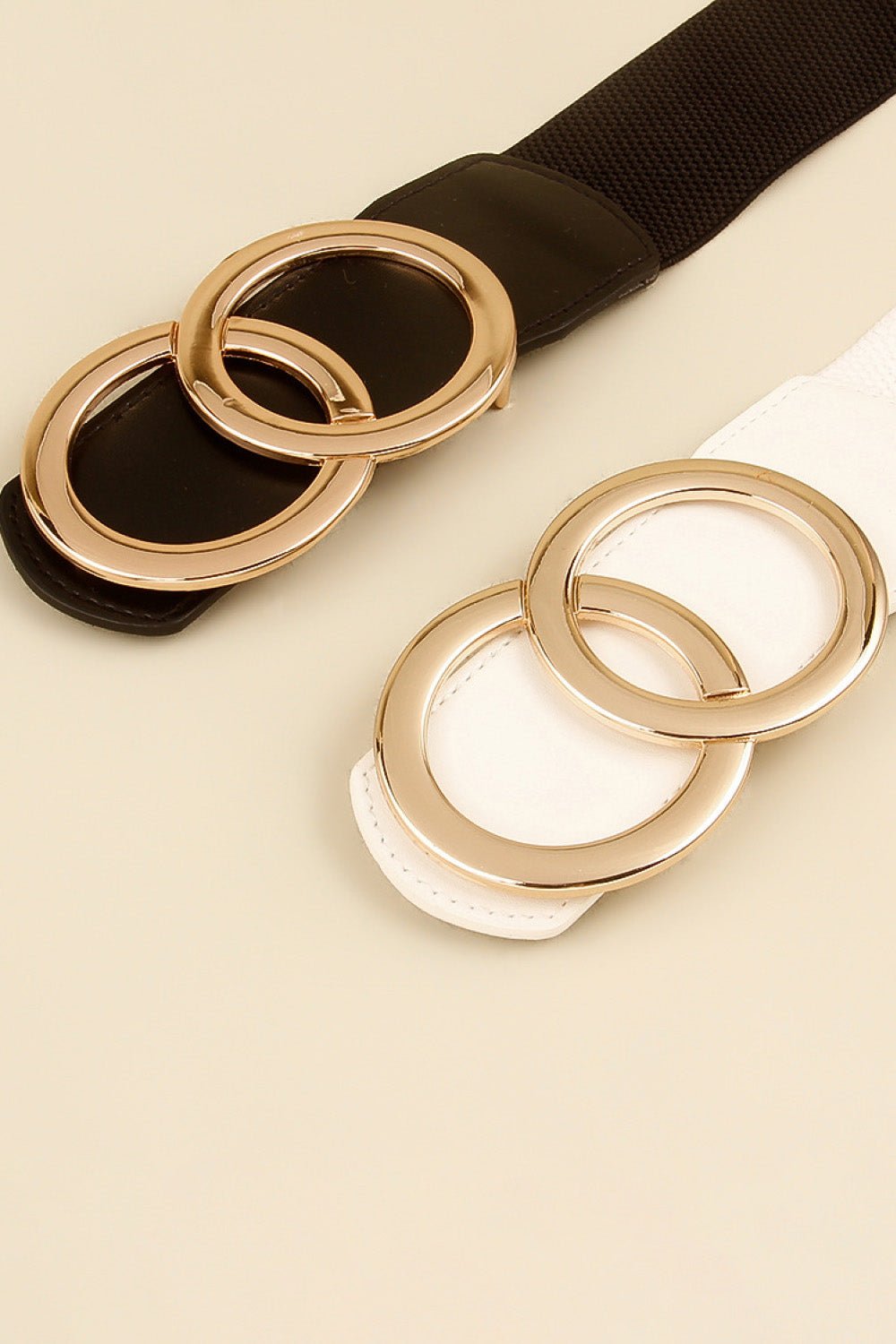 Zinc Alloy Buckle Elastic PU Belt - EMMY