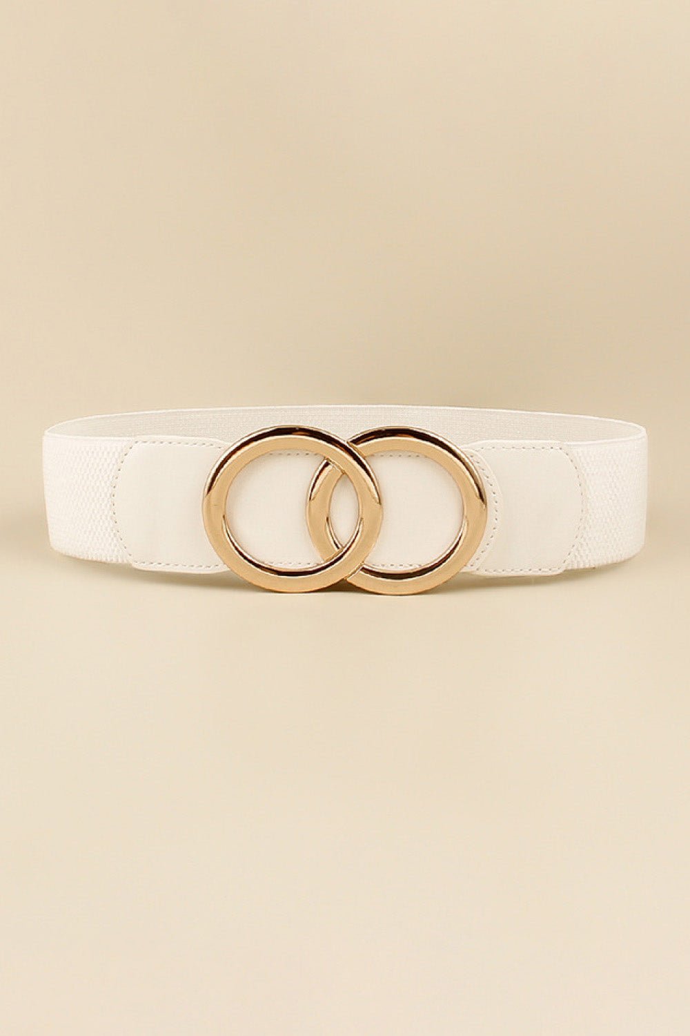 Zinc Alloy Buckle Elastic PU Belt - EMMY