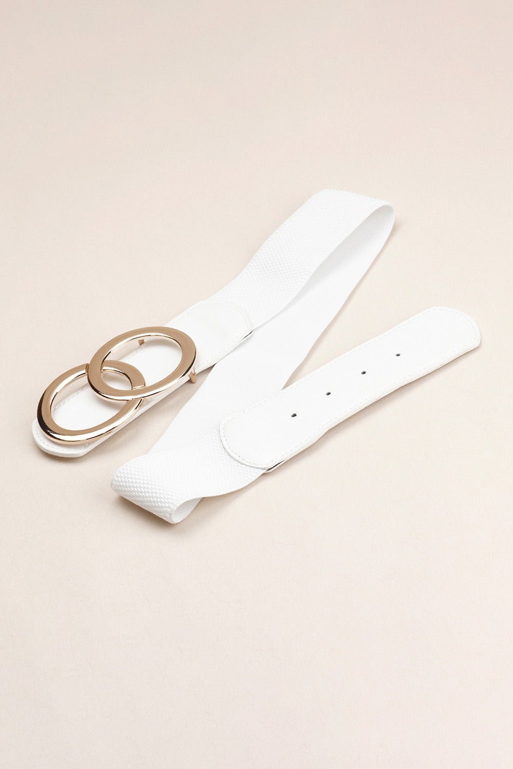 Zinc Alloy Buckle Elastic PU Belt - EMMY