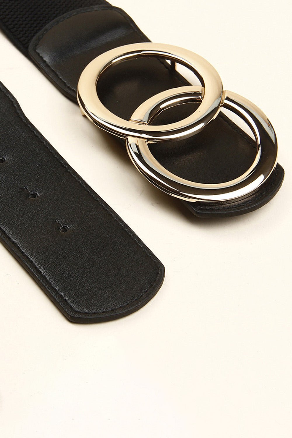 Zinc Alloy Buckle Elastic PU Belt - EMMY