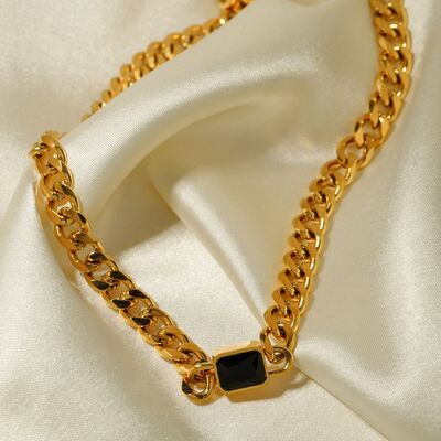Zircon 18K Gold-Plated Chunky Chain Necklace - EMMY