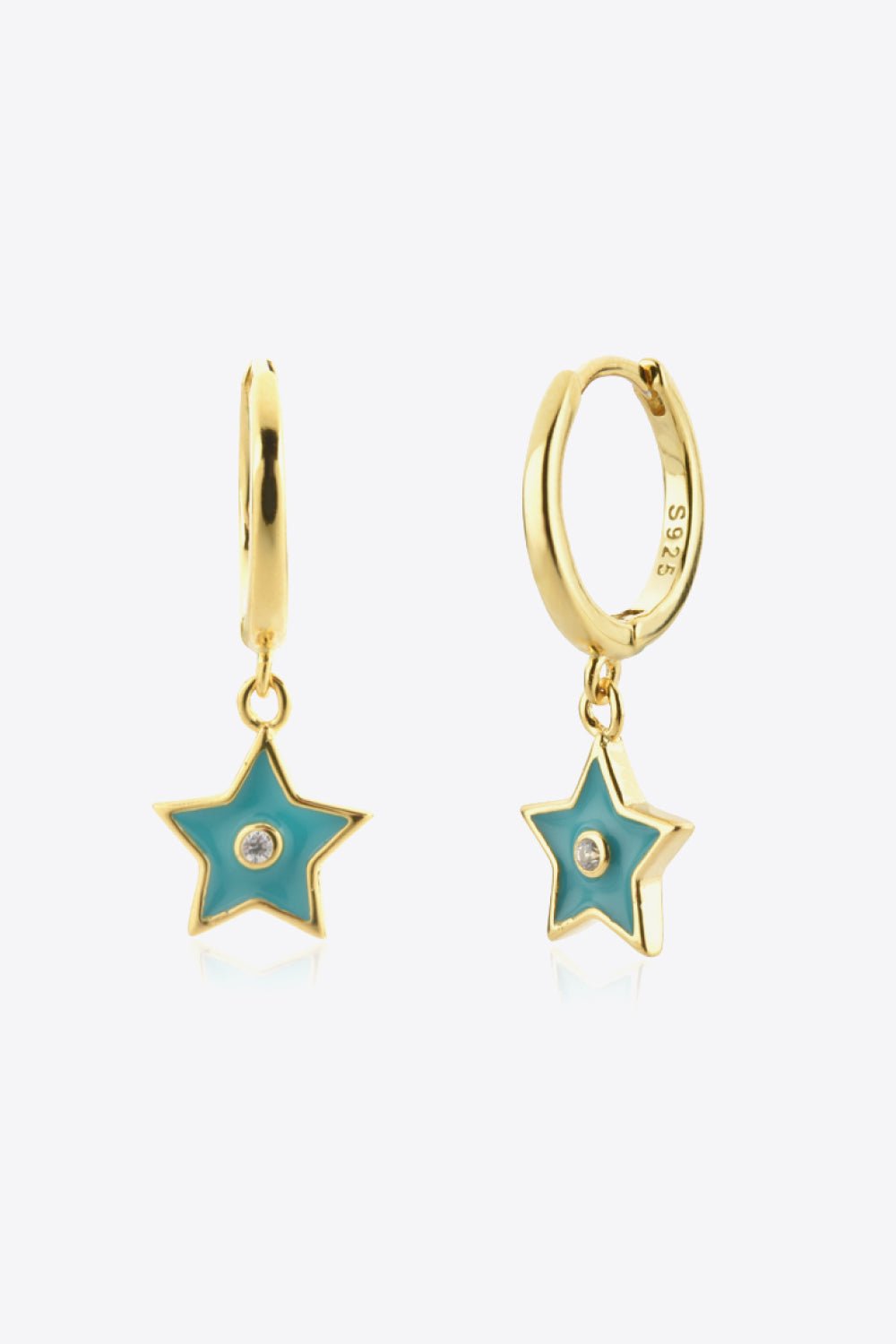 Zircon 925 Sterling Silver Star Drop Earrings - EMMY