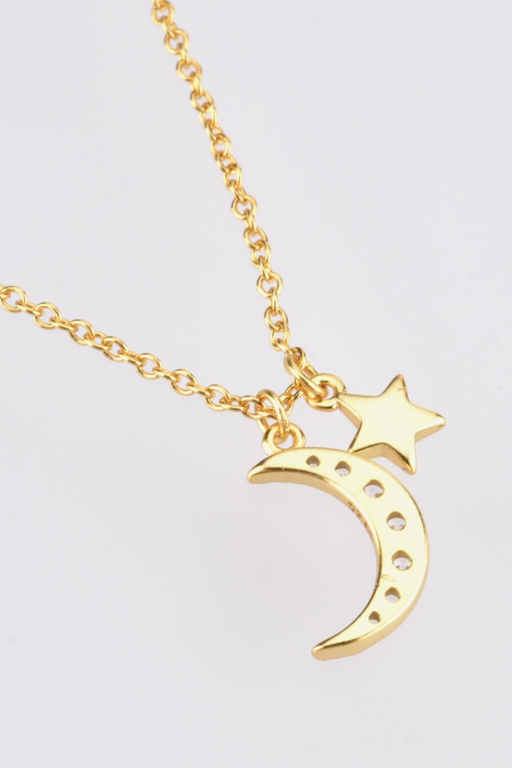 Zircon Star and Moon Pendant Necklace - EMMY