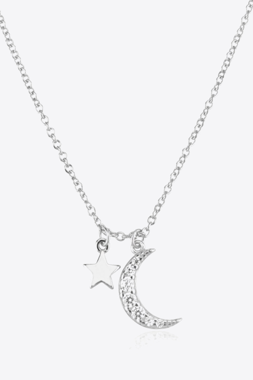 Zircon Star and Moon Pendant Necklace - EMMY