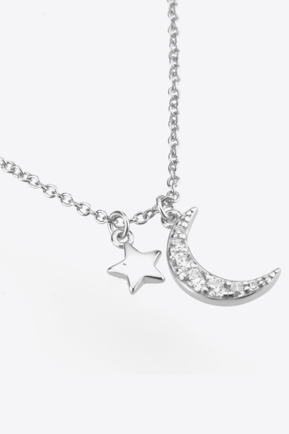 Zircon Star and Moon Pendant Necklace - EMMY