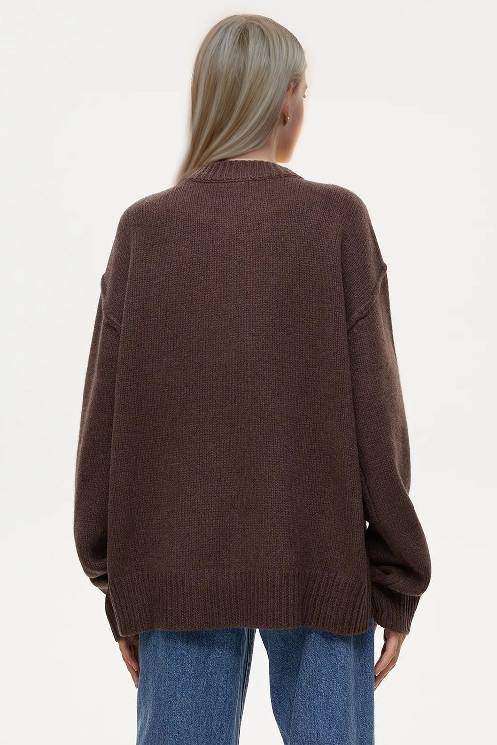 Basic Bae Round Neck Dropped Shoulder Sweater - EMMY