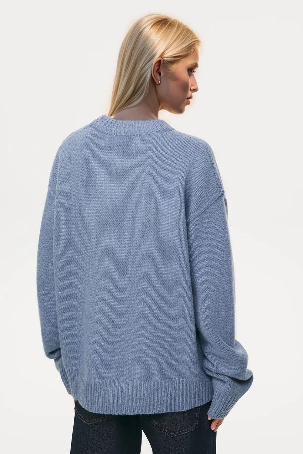 Basic Bae Round Neck Dropped Shoulder Sweater - EMMY