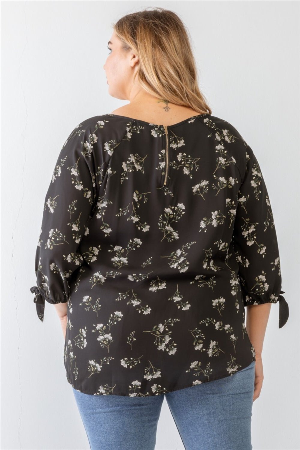 Floral Round Neck Blouse - EMMY