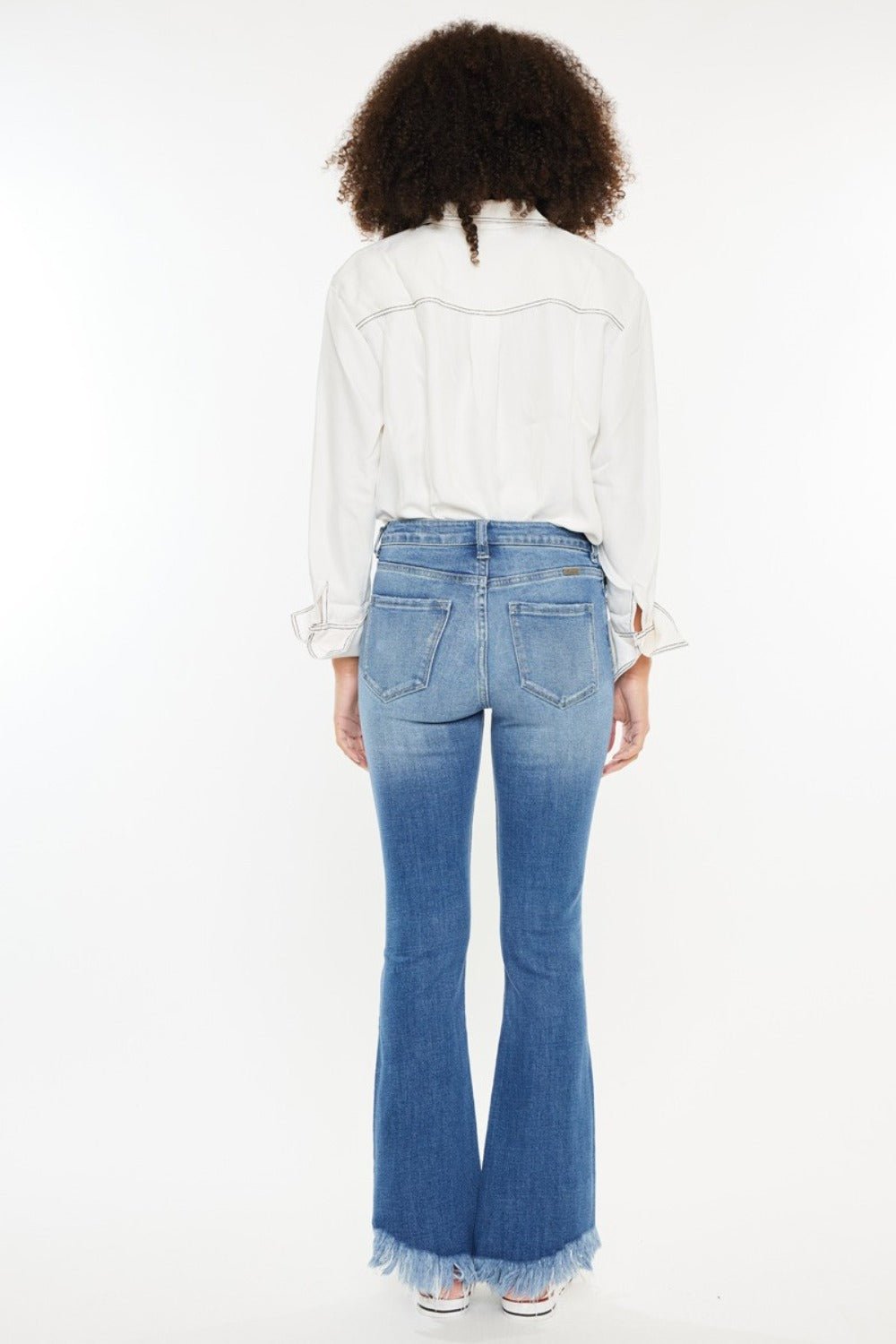 Kancan High Rise Frayed Hem Jeans - EMMY