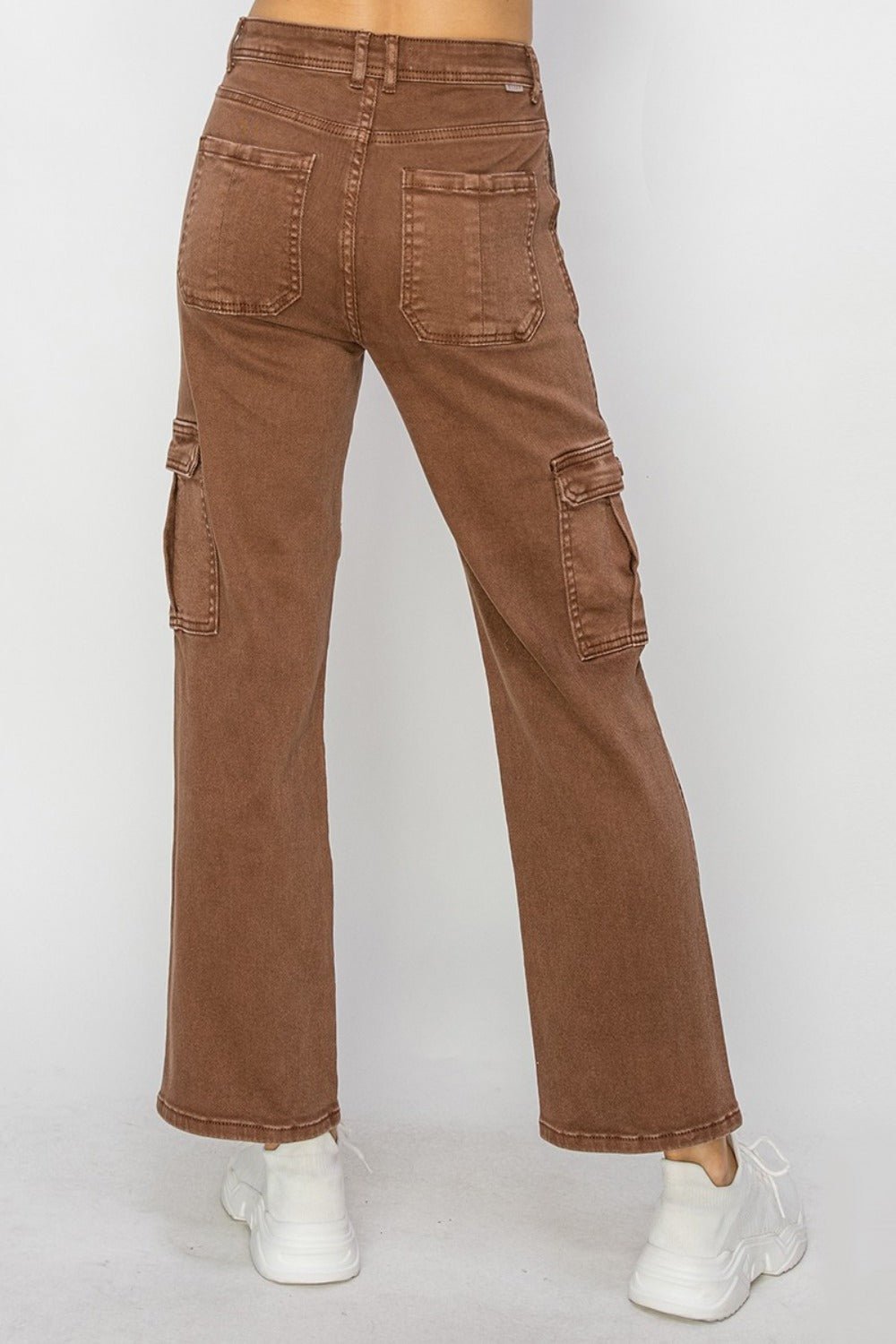 Risen Full Size High Rise Cargo Jeans - EMMY