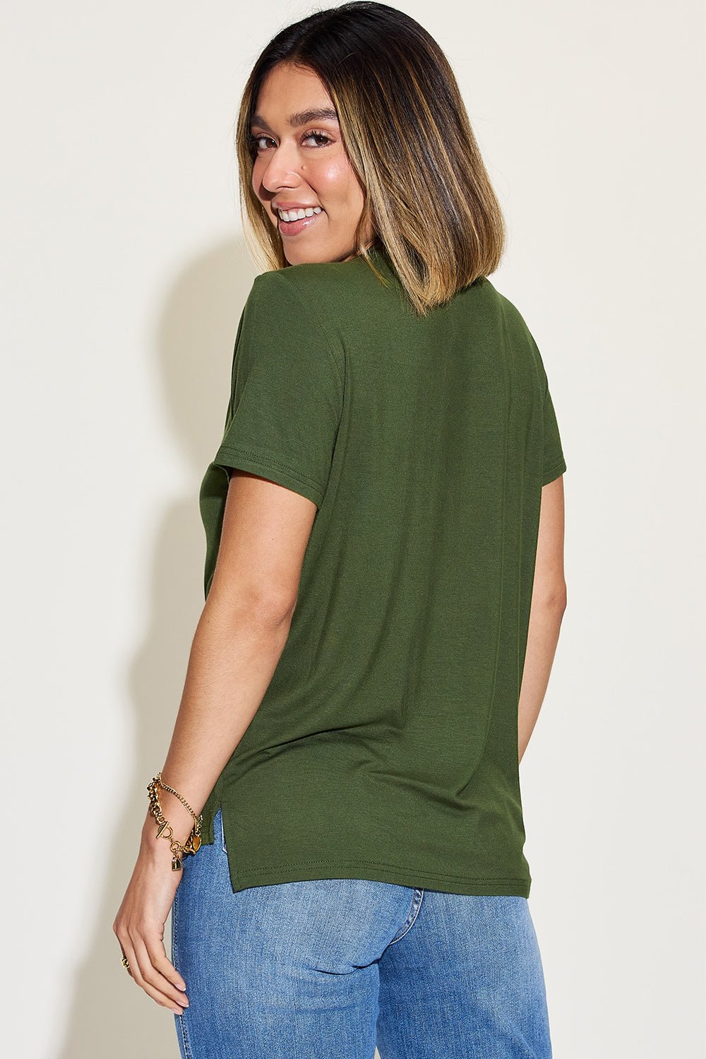 V-Neck High-Low T-Shirt - EMMY