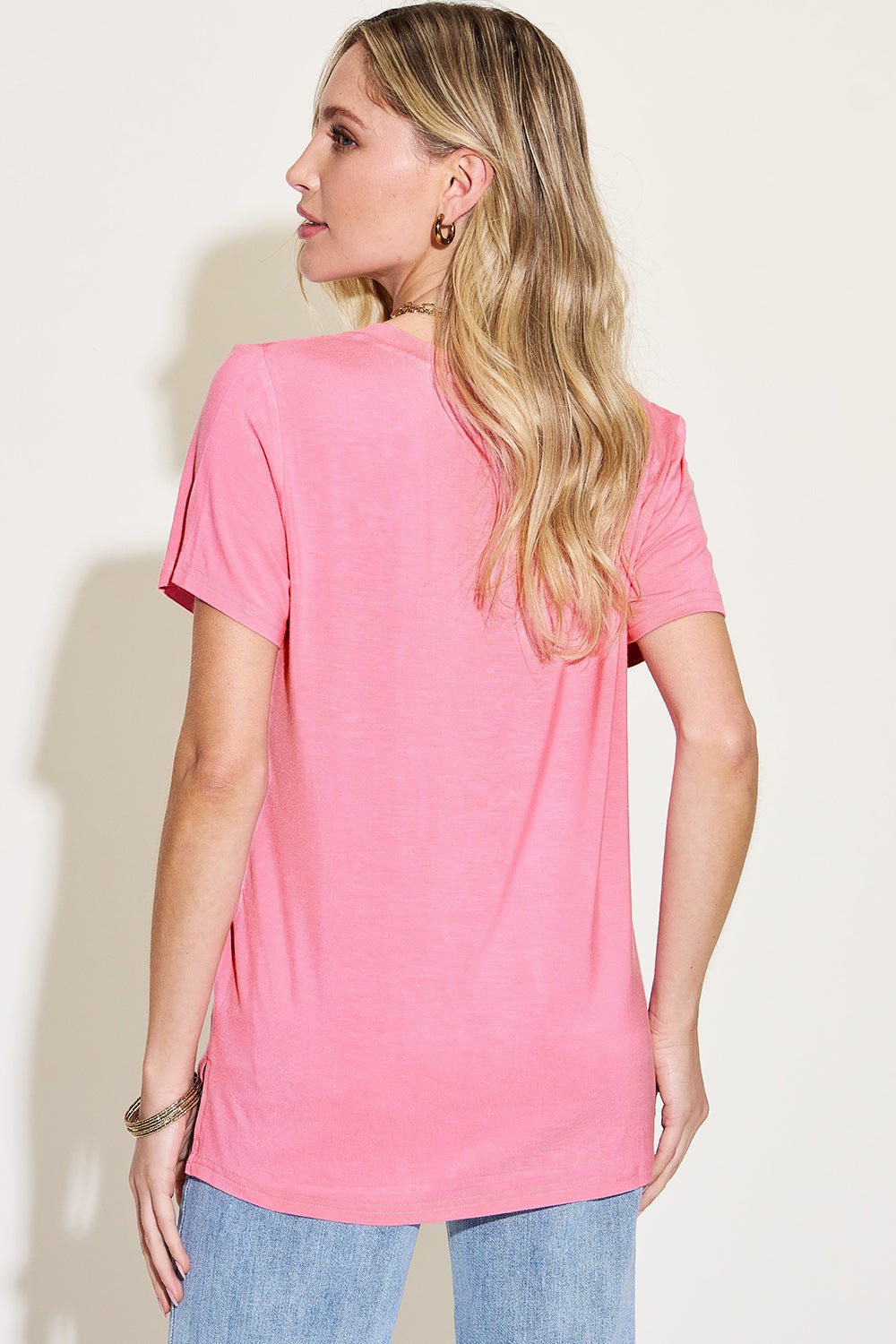 V-Neck High-Low T-Shirt - EMMY