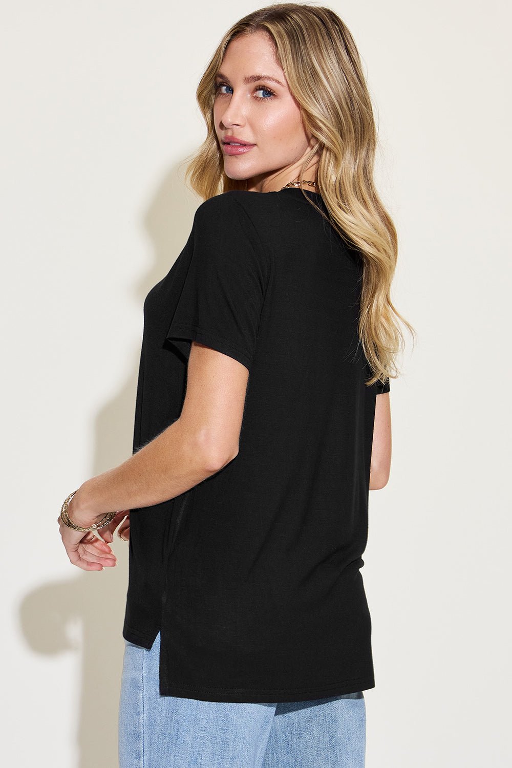 V-Neck High-Low T-Shirt - EMMY