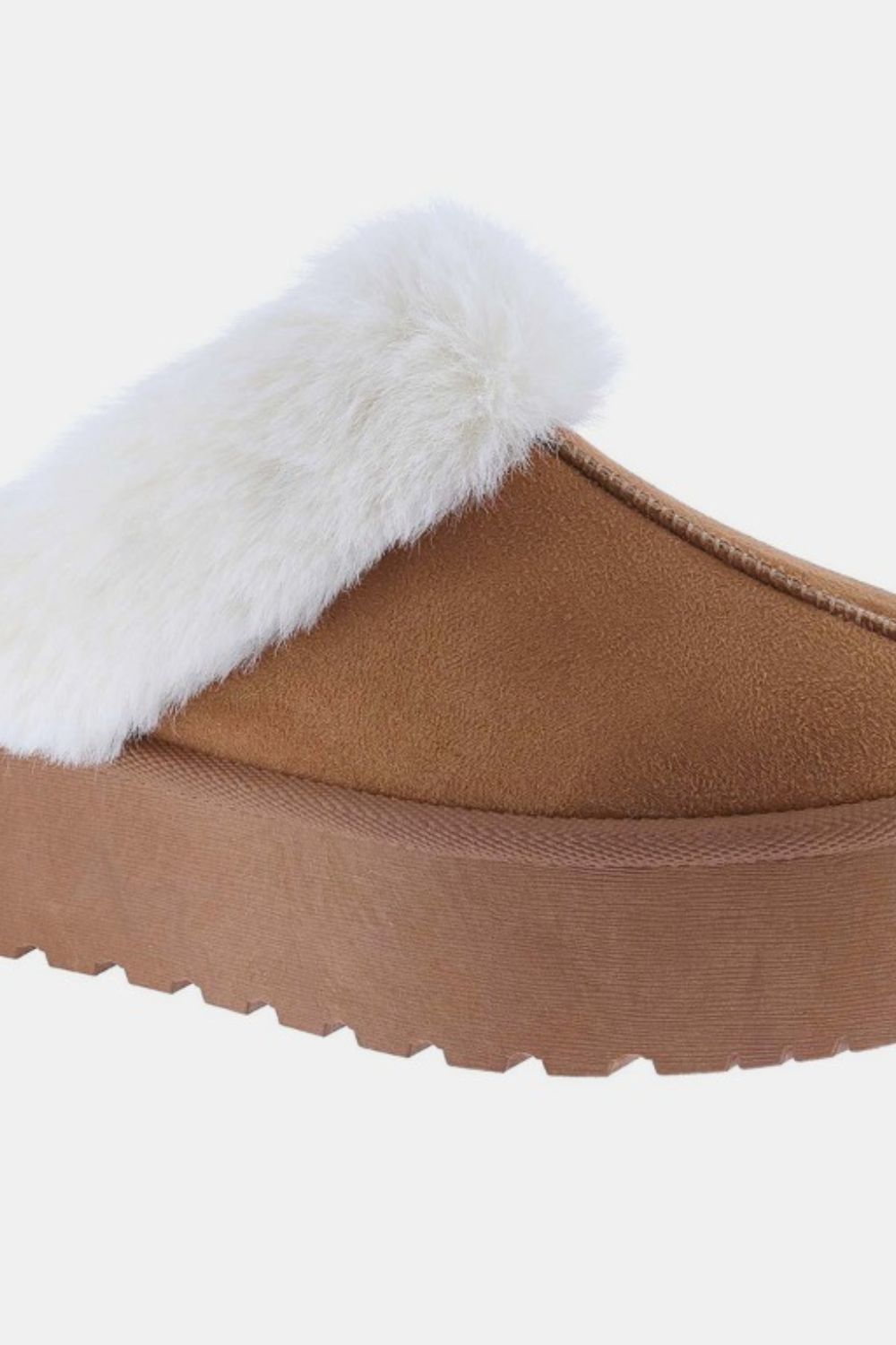 Weeboo Thick Bottom Fur Trim Snow Slippers - EMMY