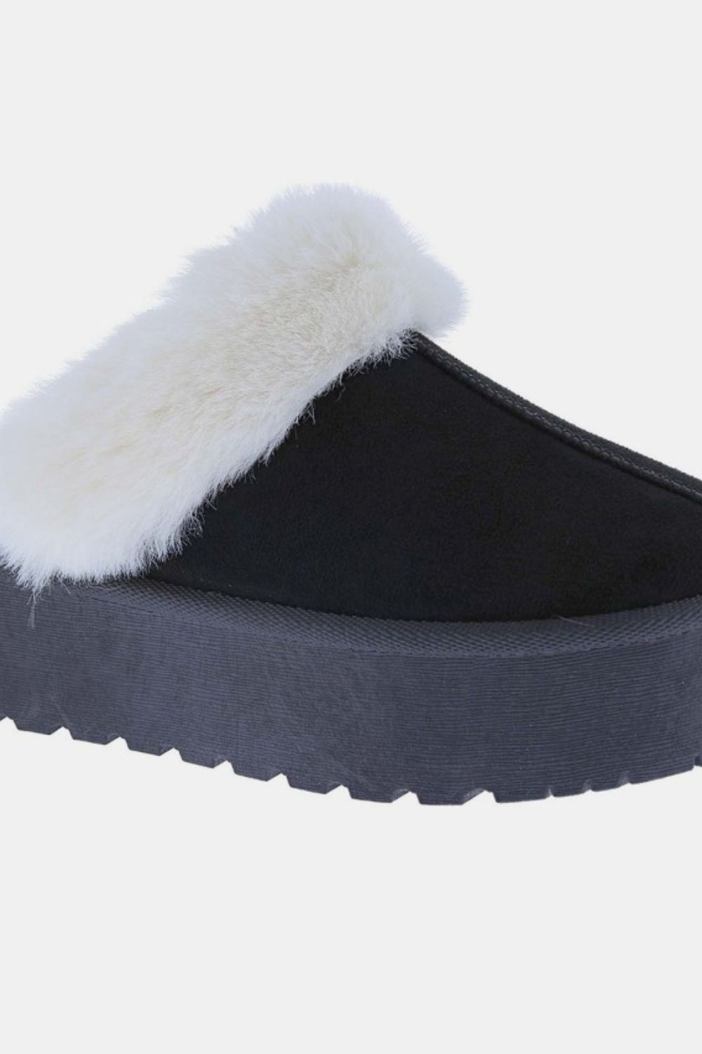 Weeboo Thick Bottom Fur Trim Snow Slippers - EMMY