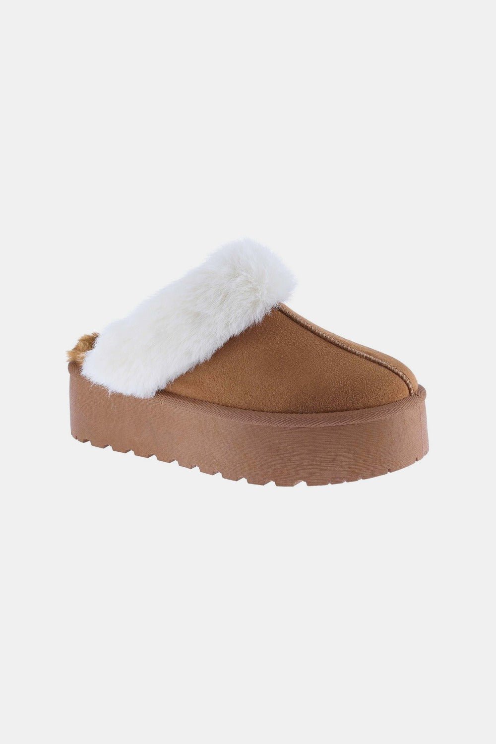 Weeboo Thick Bottom Fur Trim Snow Slippers - EMMY