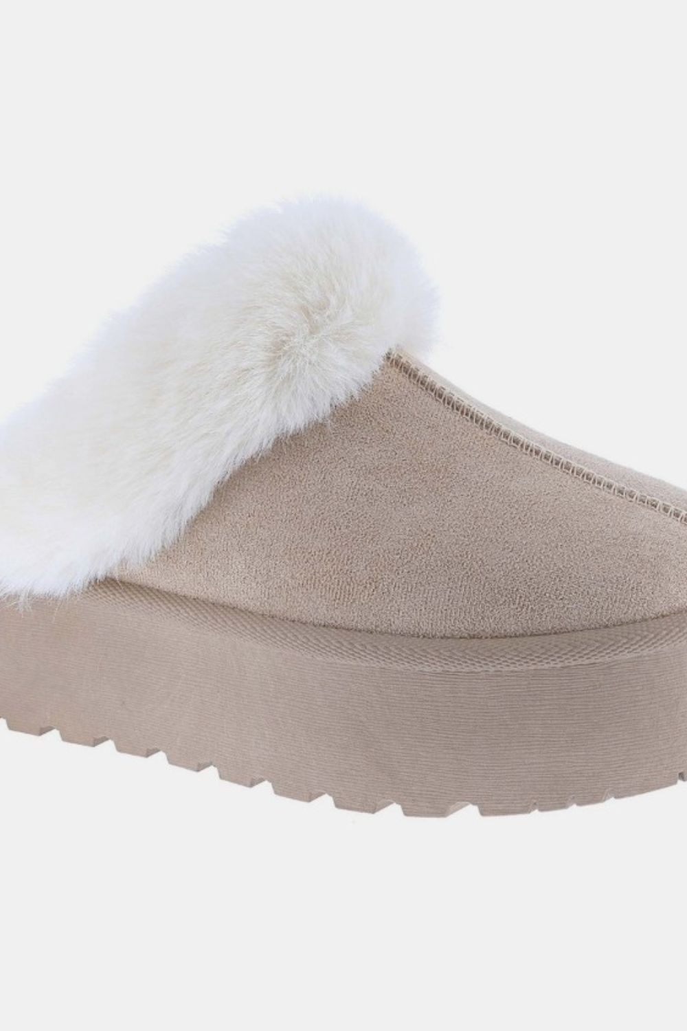 Weeboo Thick Bottom Fur Trim Snow Slippers - EMMY