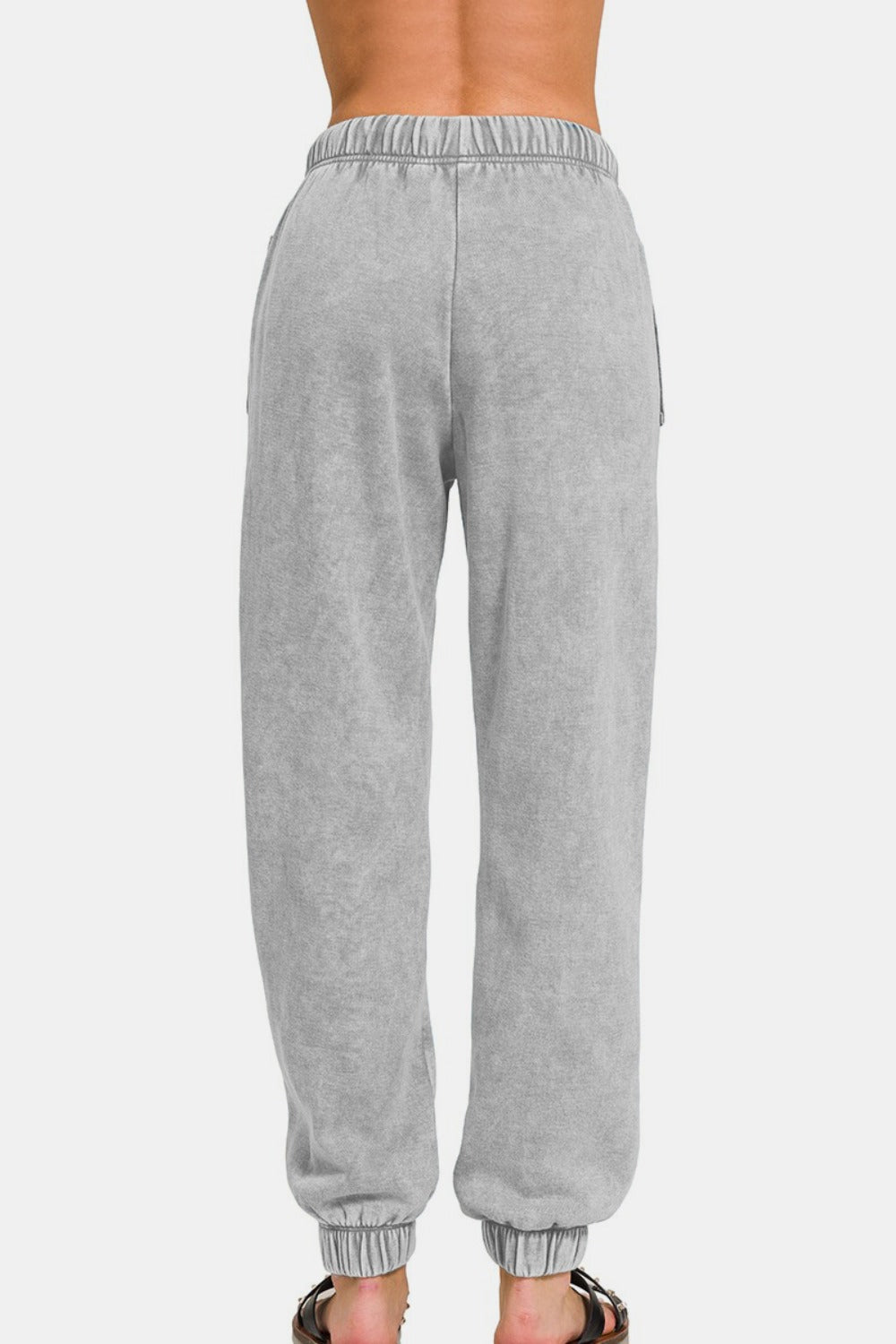 Zenana Full Size Acid Wash Fleece Drawstring Sweatpants with Pockets - EMMY