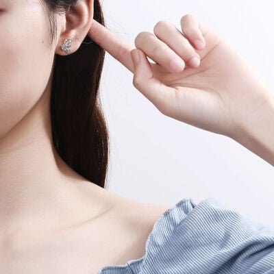 1 Carat Moissanite Butterfly Shape Earrings - EMMY