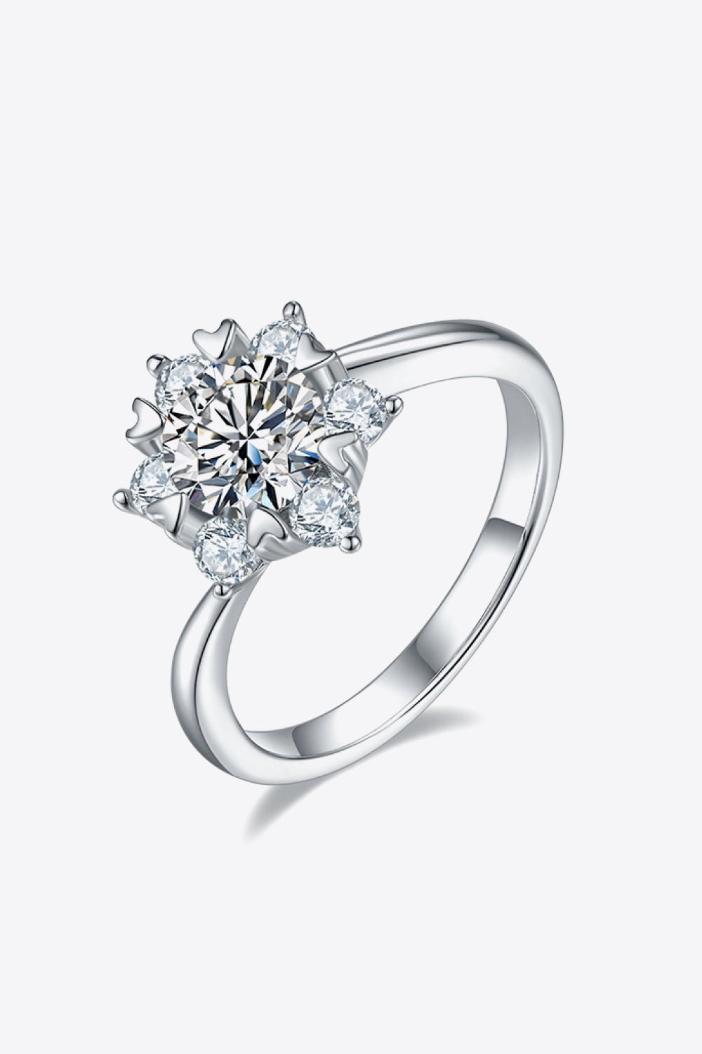 1 Ct 925 Moissanite Sterling Silver Ring - EMMY
