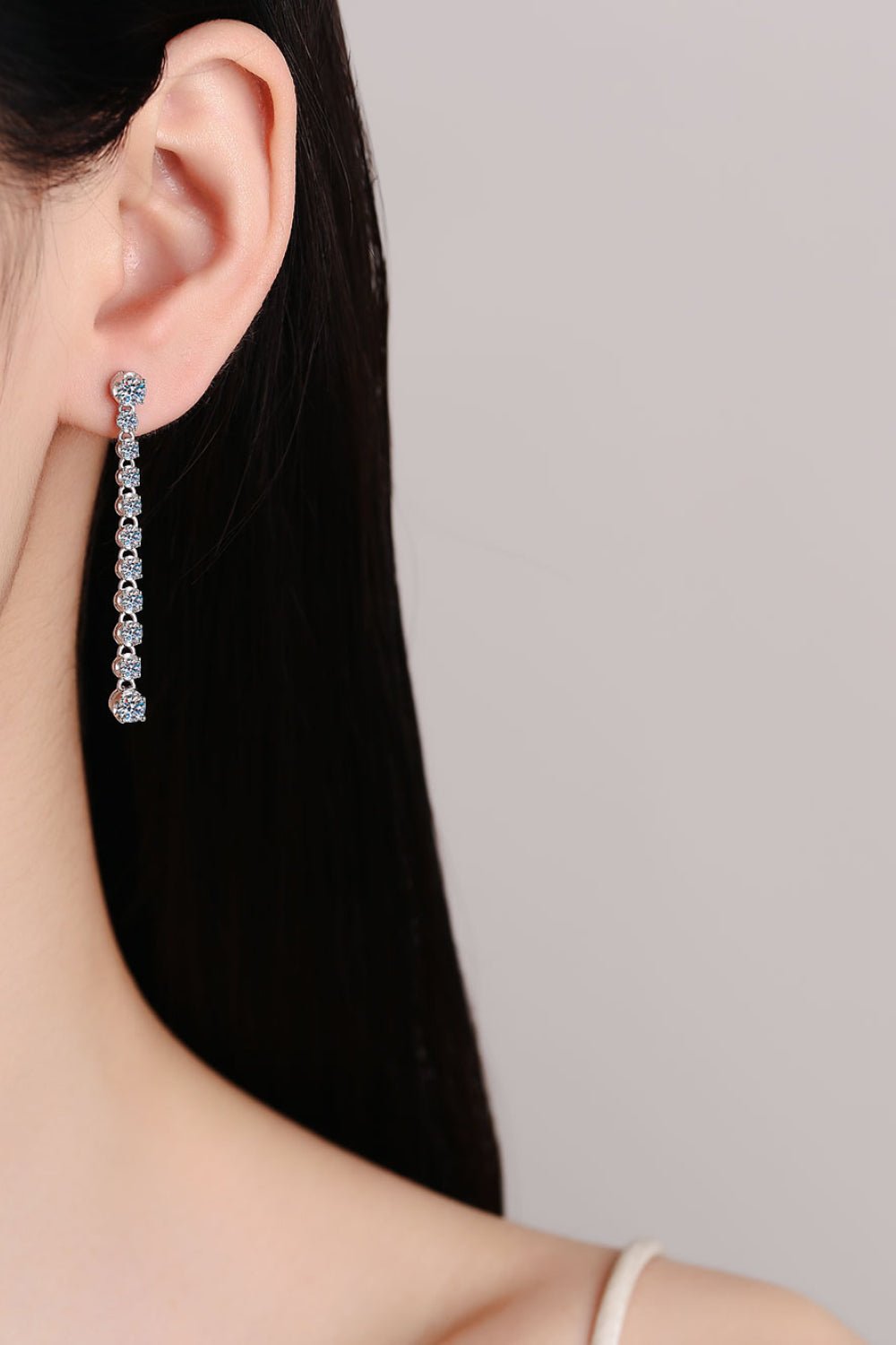 1.18 Carat Moissanite Long Earrings - EMMY