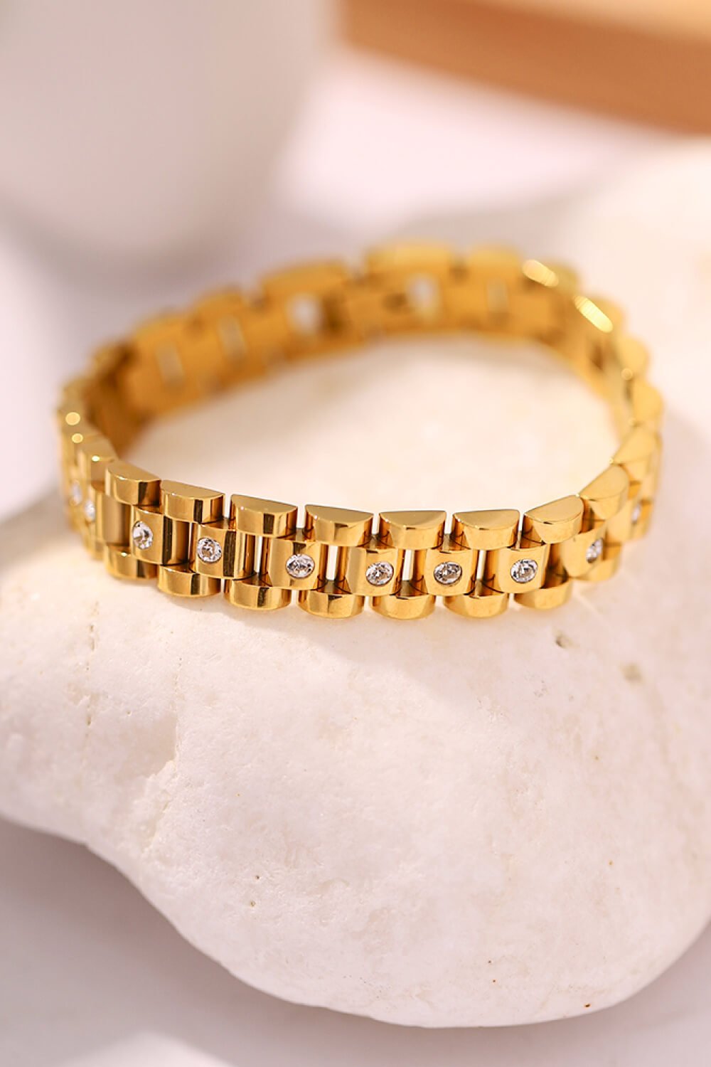 18K Gold-Plated Watch Band Bracelet - EMMY