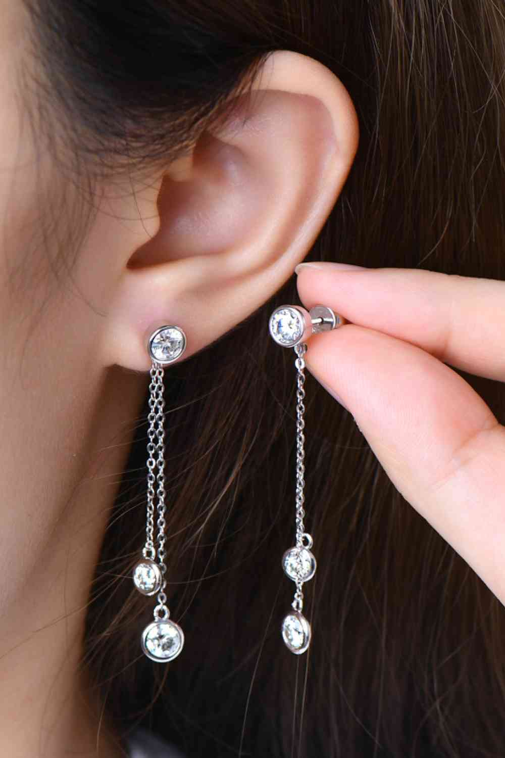2.6 Carat Moissanite 925 Sterling Silver Earrings - EMMY