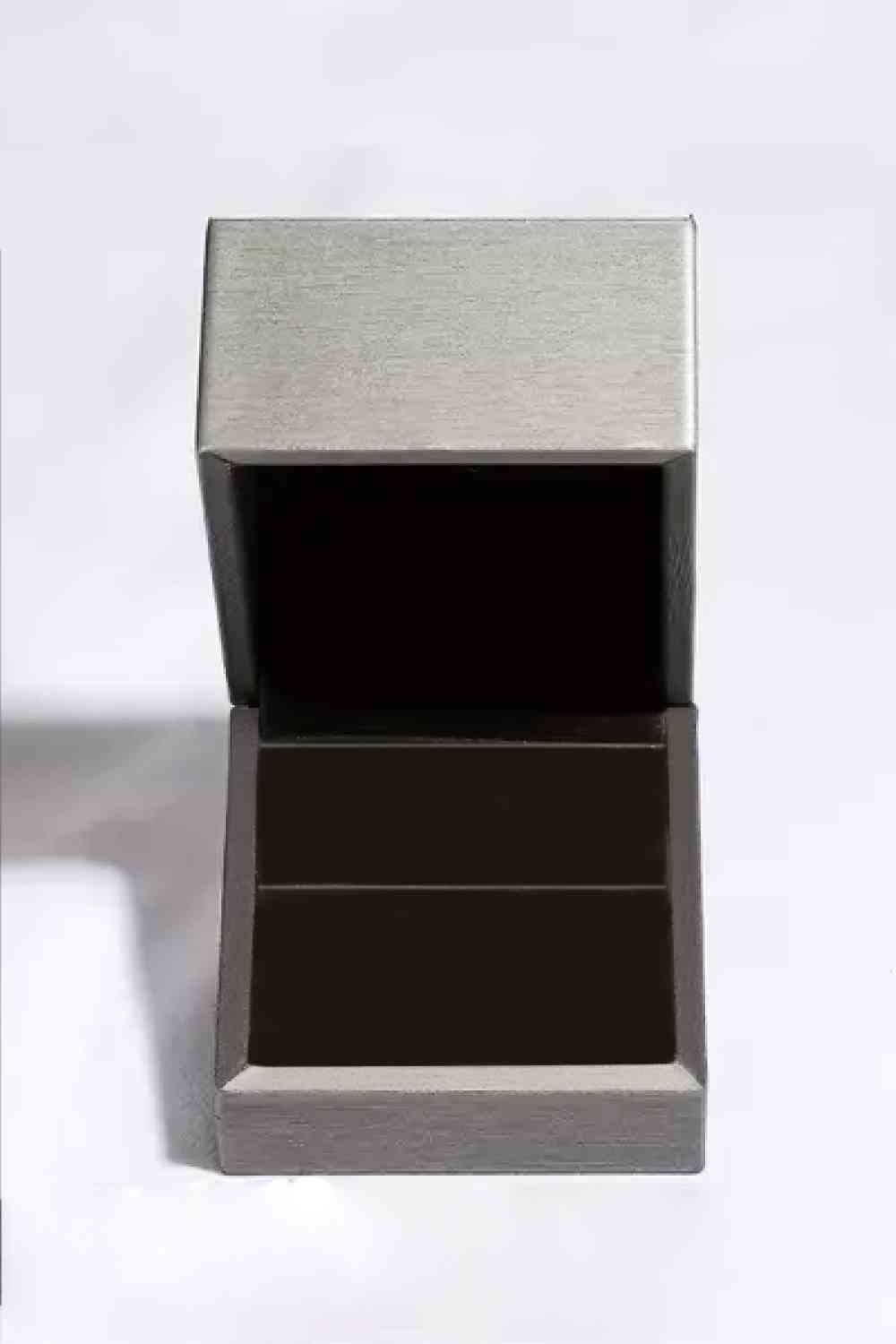 3-Carat Moissanite Platinum-Plated Side Stone Ring - EMMY