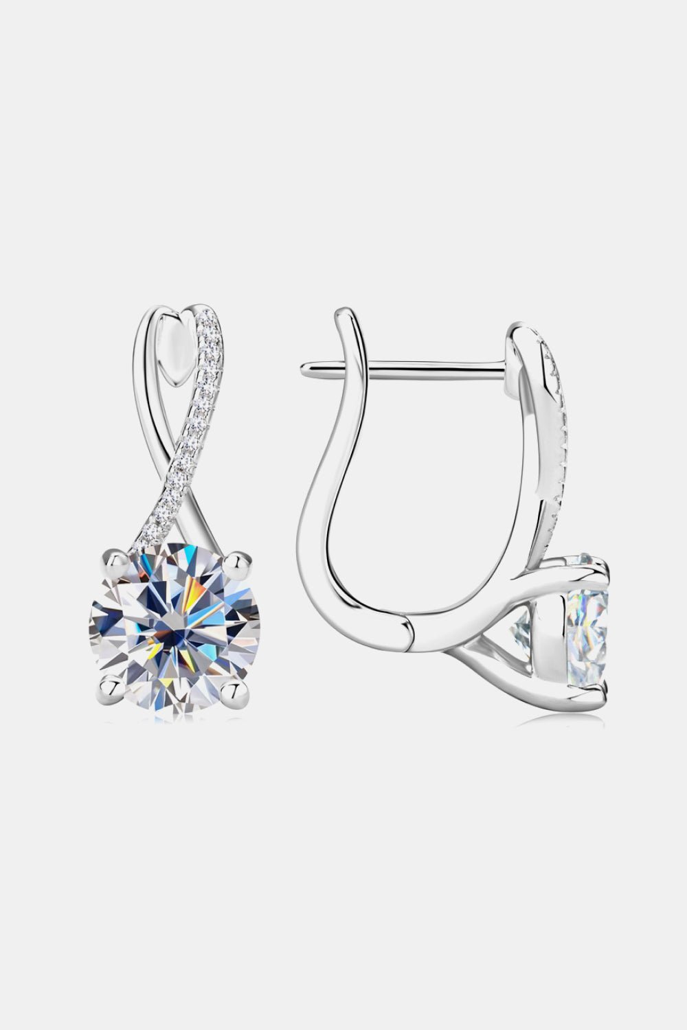 4 Carat Moissanite 925 Sterling Silver Earrings - EMMY