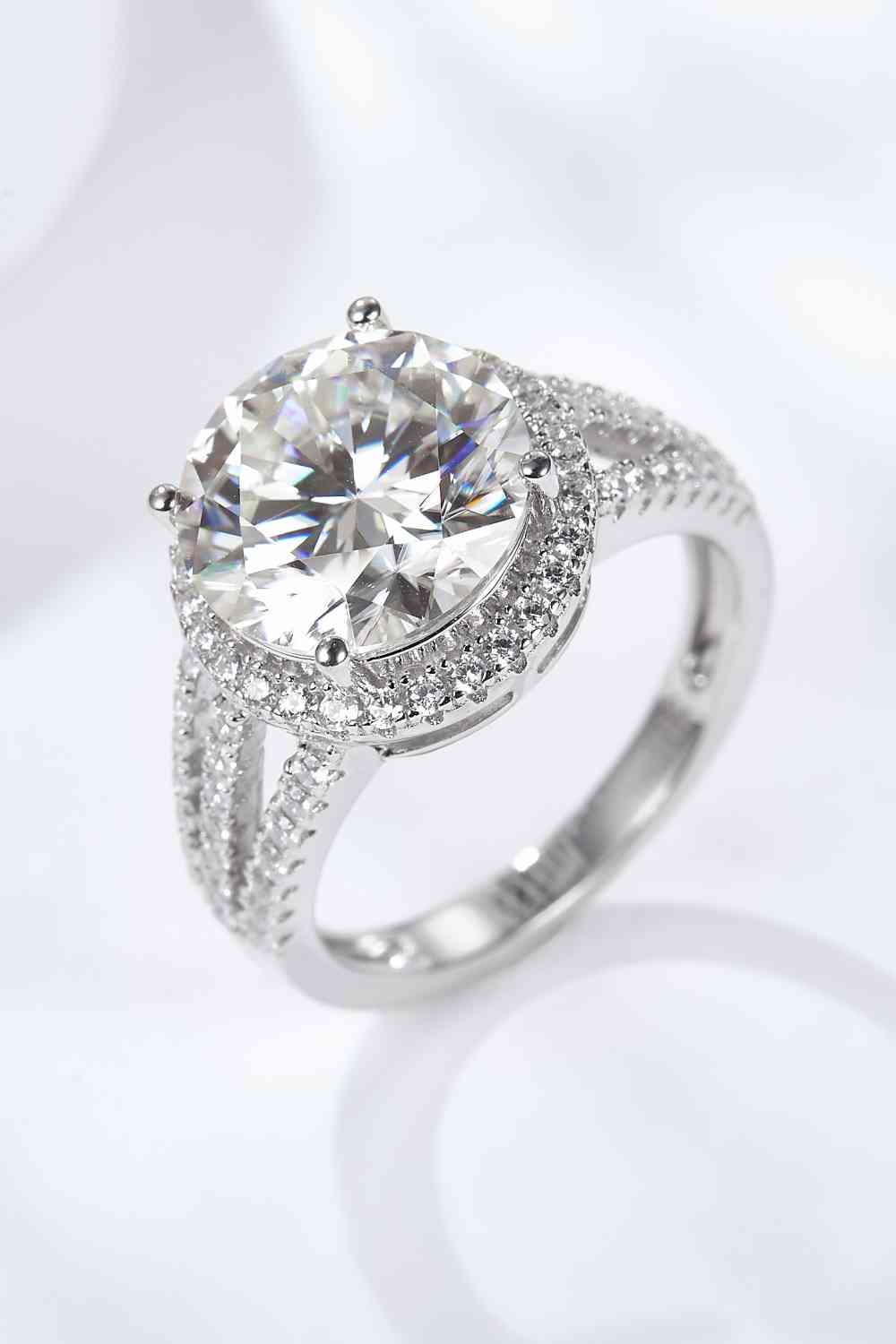 5 Carat Moissanite Split Shank Ring - EMMY